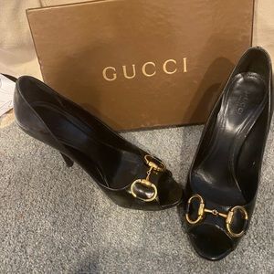 Gucci black and gold shoes